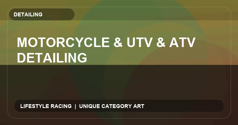 Motorcycle & UTV & ATV Detailing